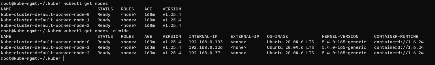 kube-mgmt getnodes 확인