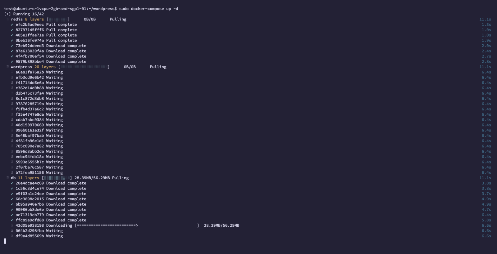 워드프레스 설치 및 빠른 성능을 위한  Redis 설정 방법 / docker-compose 실행