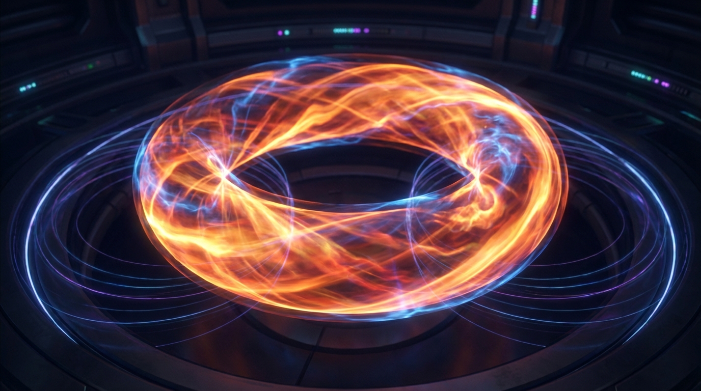 핵융합 기술 리더십을 위한 국제적 협력과 경쟁을 상징하는 모습