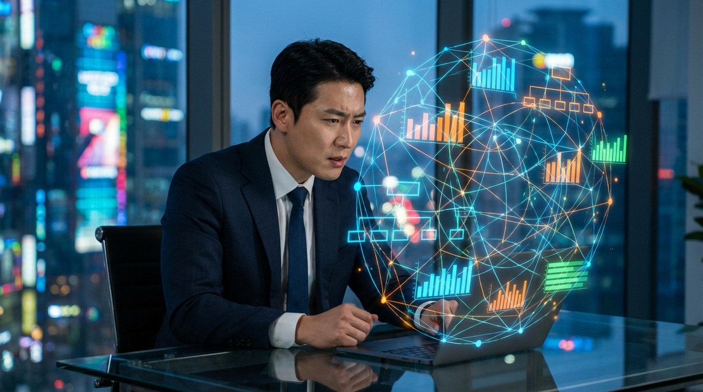 현대차그룹 순환출자 구조 개편을 고심하는 한국인 사업가