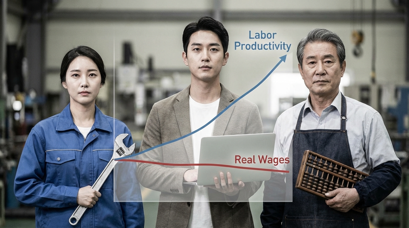 노동 생산성 증가에도 불구하고 실질 임금이 정체된 대만 노동자들의 현실