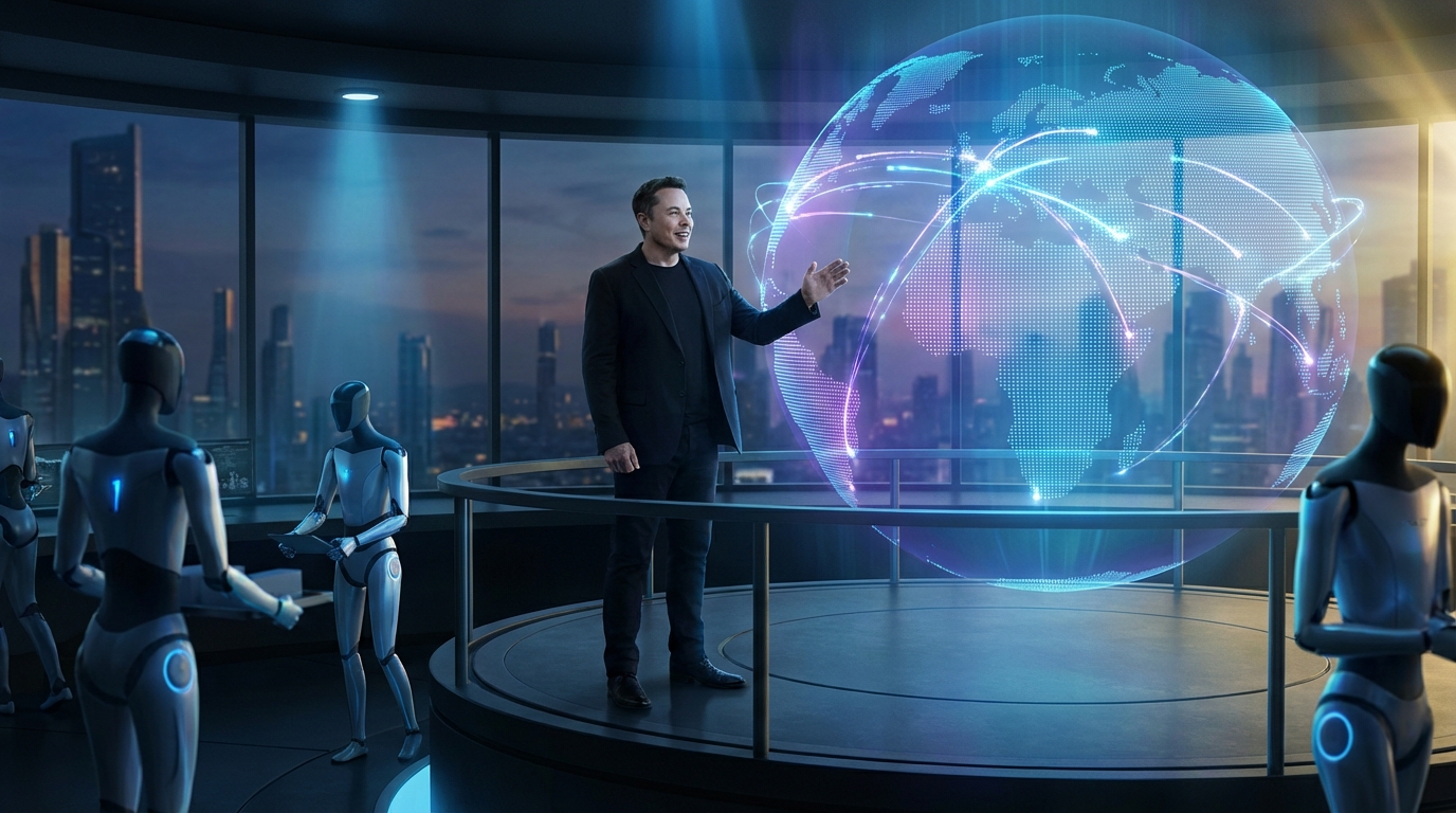 서울 도심을 자율주행하는 미래형 테슬라 사이버캡