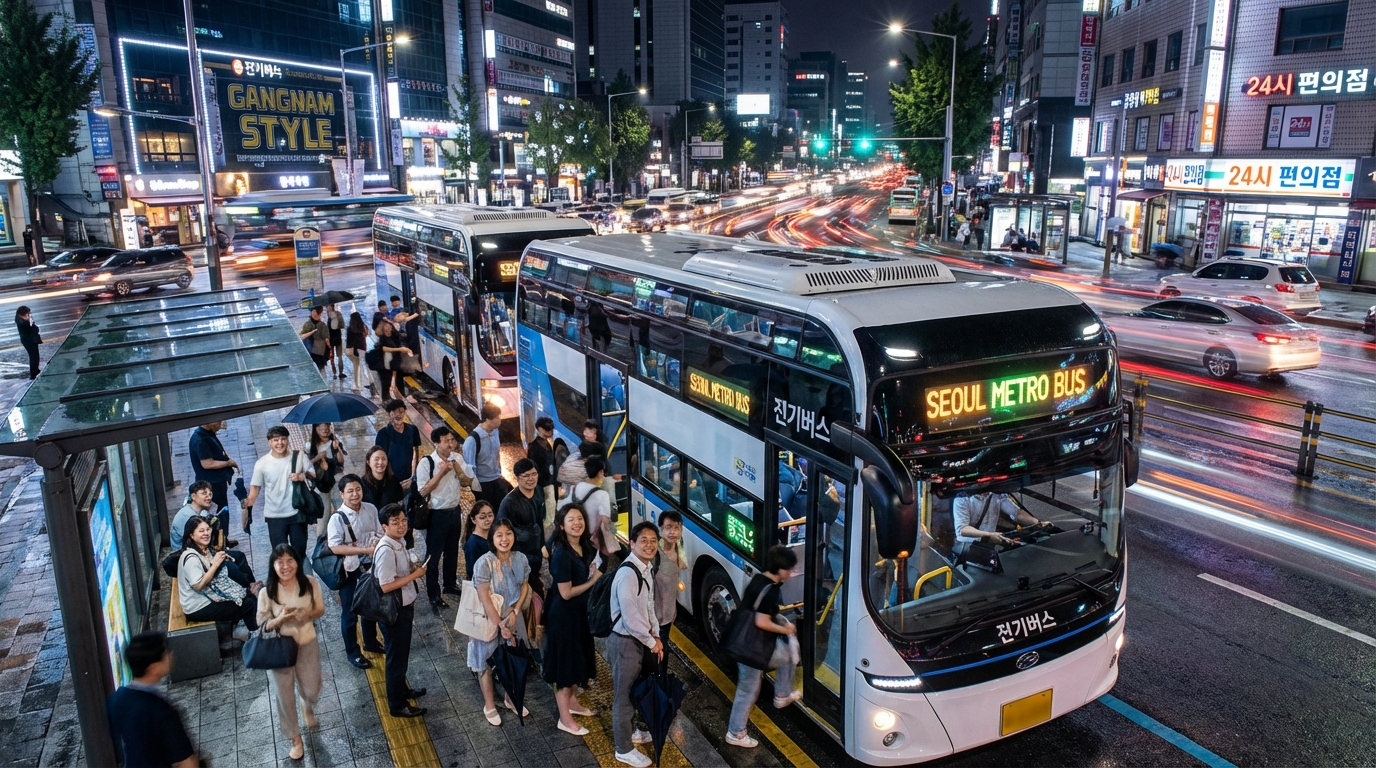 K-패스 개편으로 더욱 편리해진 한국 대중교통을 이용하는 시민들