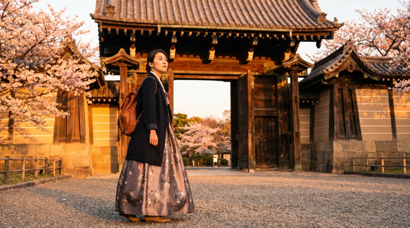 전통에 도전하며 자유를 표현하는 한국 여성과 일본 황궁