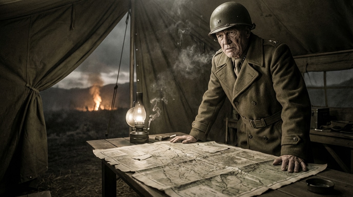 한국전쟁 당시 핵 위협을 고민하는 미군 지휘관의 모습