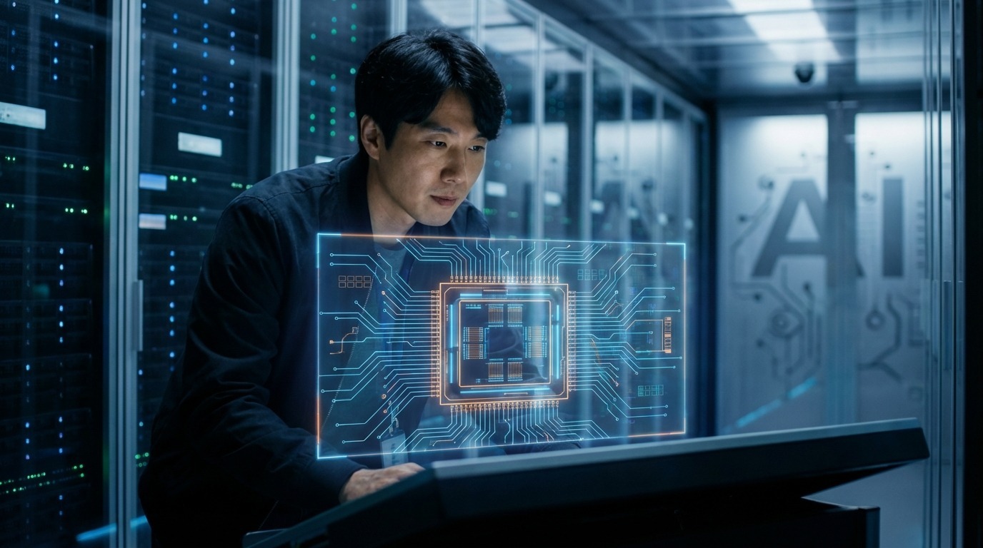 삼성 독자 GPU 아키텍처 홀로그램을 분석하는 한국인 엔지니어