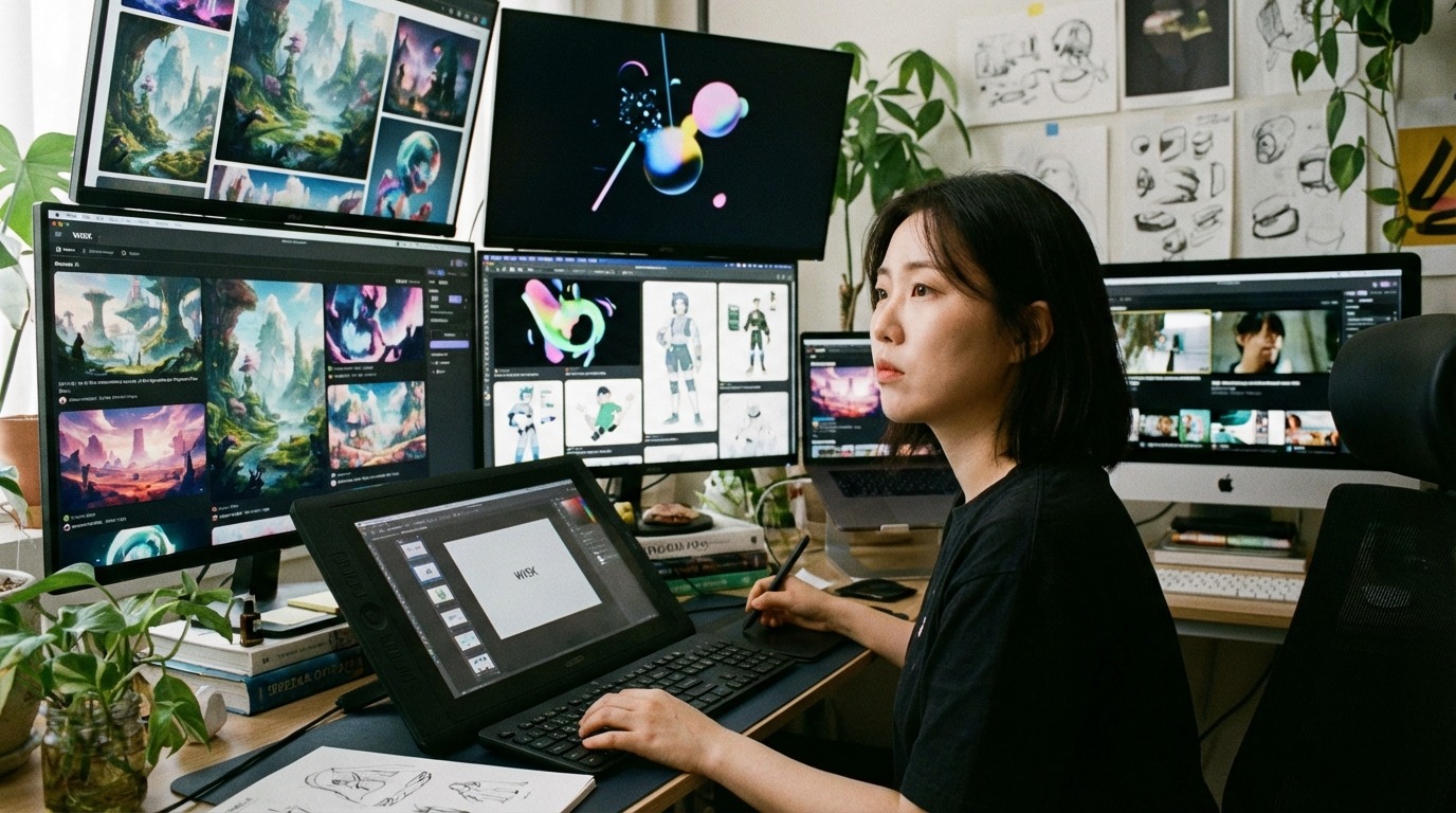 앤티그래비티와 줄즈 같은 AI 코딩 툴로 완벽한 코드를 빠르게 생성하며 미소 짓는 개발자