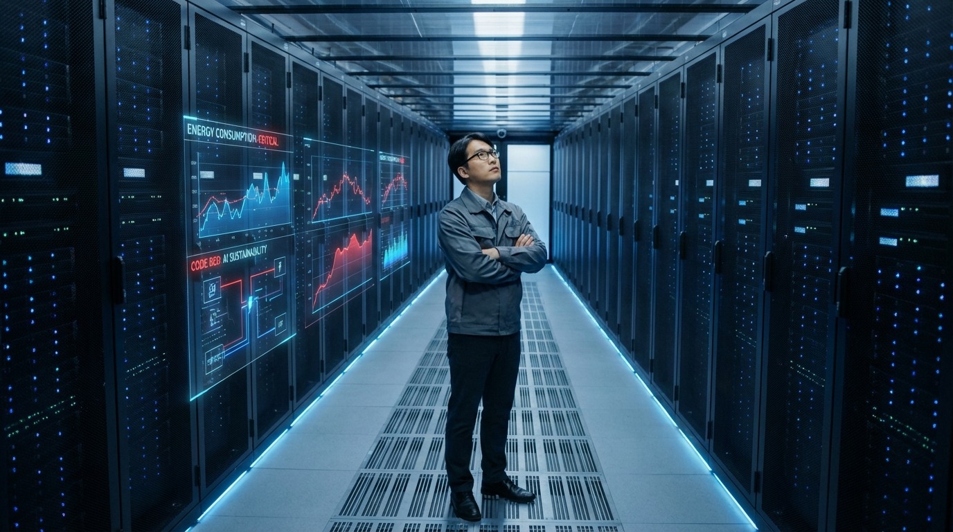 AI 기술 경쟁 시대의 서버룸과 에너지 소비 데이터를 분석하는 한국 엔지니어