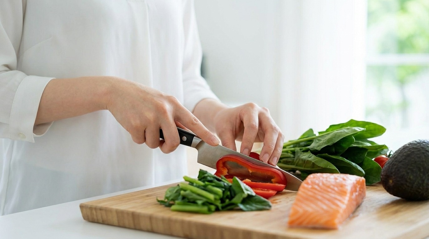 새벽 공원 길을 따라 평온하게 슬로우 러닝을 즐기는 사람