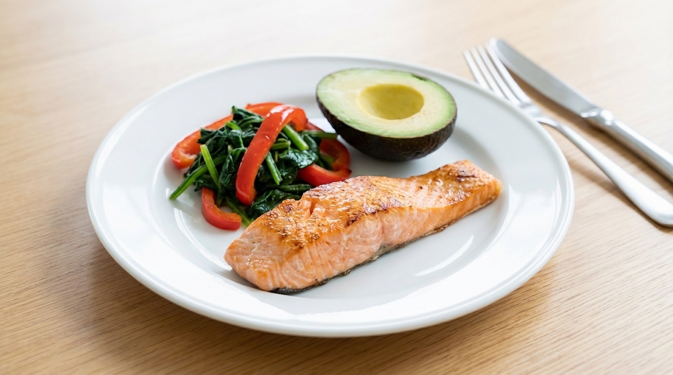 집에서 균형 잡힌 자세로 근력 운동을 하는 여성의 모습