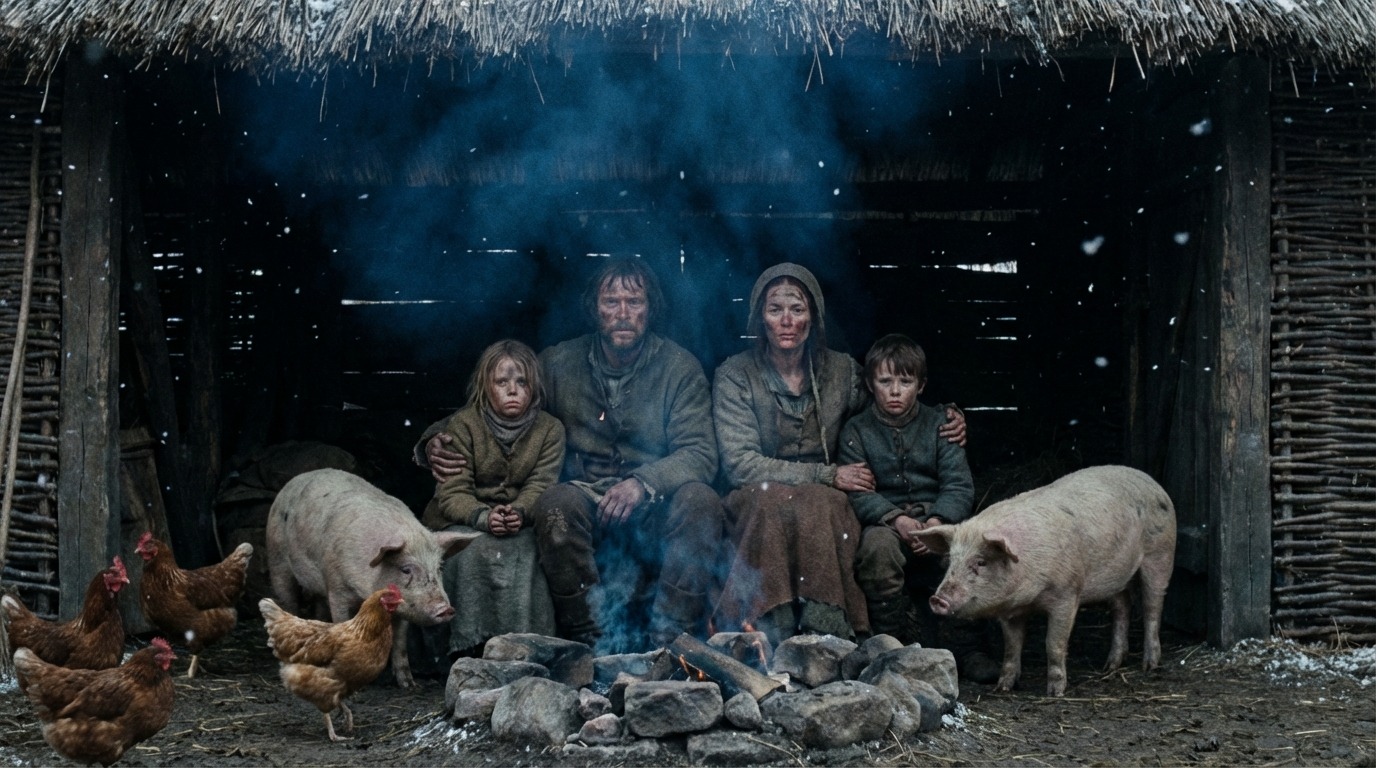 초라한 주거 환경: 가축과 함께한 삶