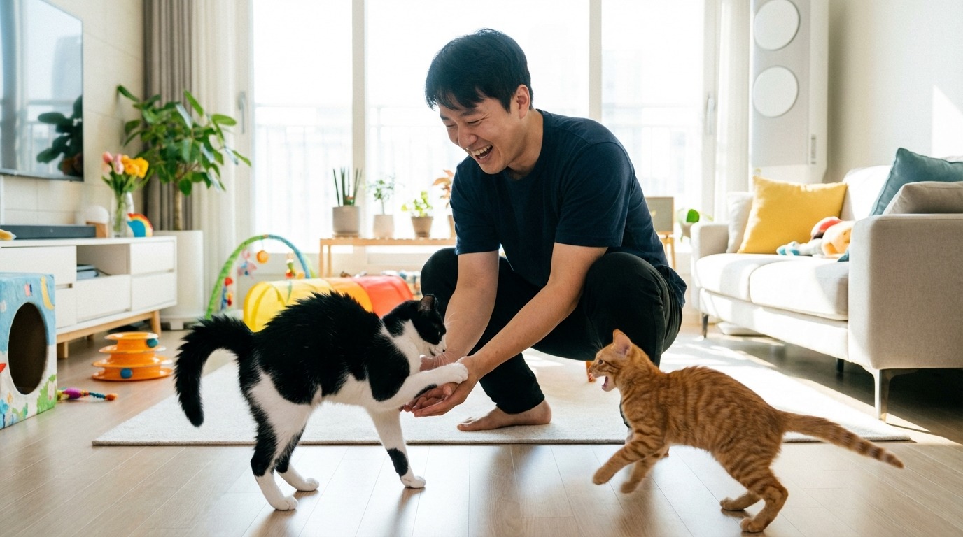 ‘형제자매 고양이’로 인식할 때의 유쾌한 증거들: 장난기와 동등함의 표현