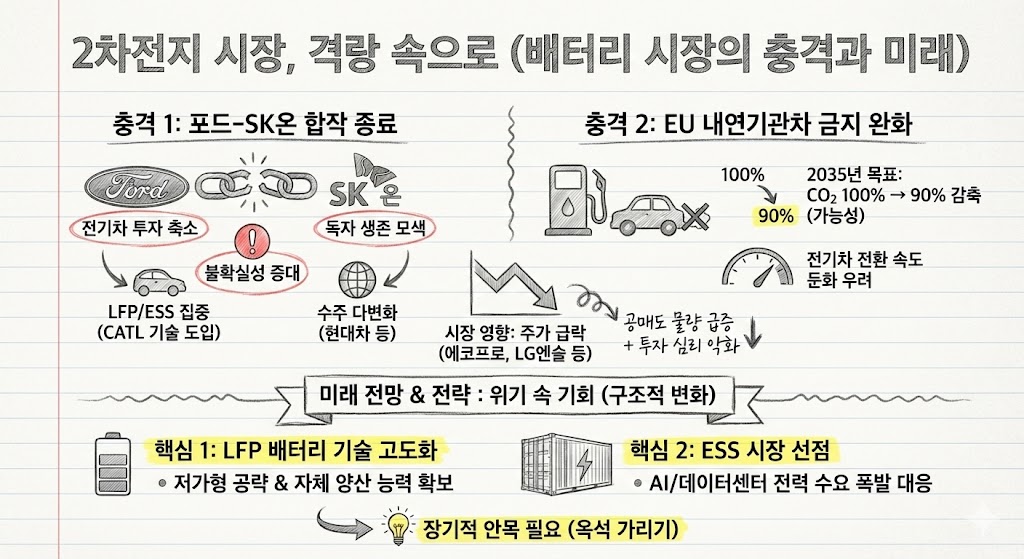 포드 SK온 결별, 전기차 배터리 시장 재편