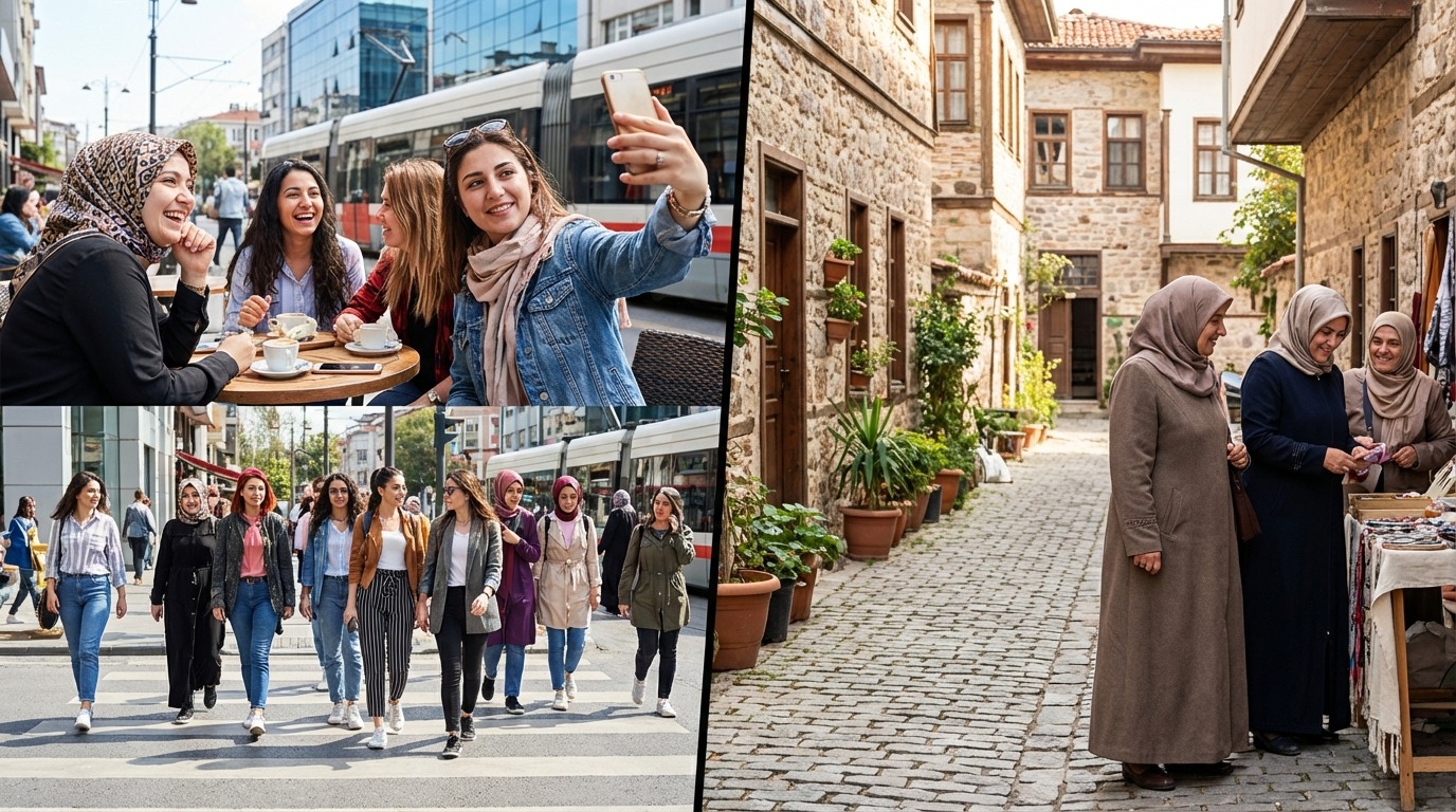 히잡 착용 자유를 포함한 튀르키예 여성들의 다양한 모습과 문화적 풍요로움