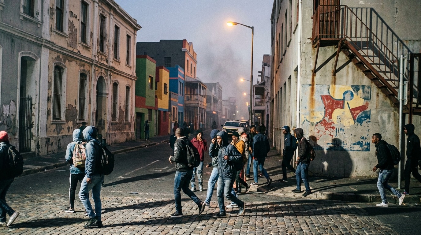 남아프리카 공화국 케이프타운 거리의 생생한 모습, 아름다움 뒤 위험한 치안