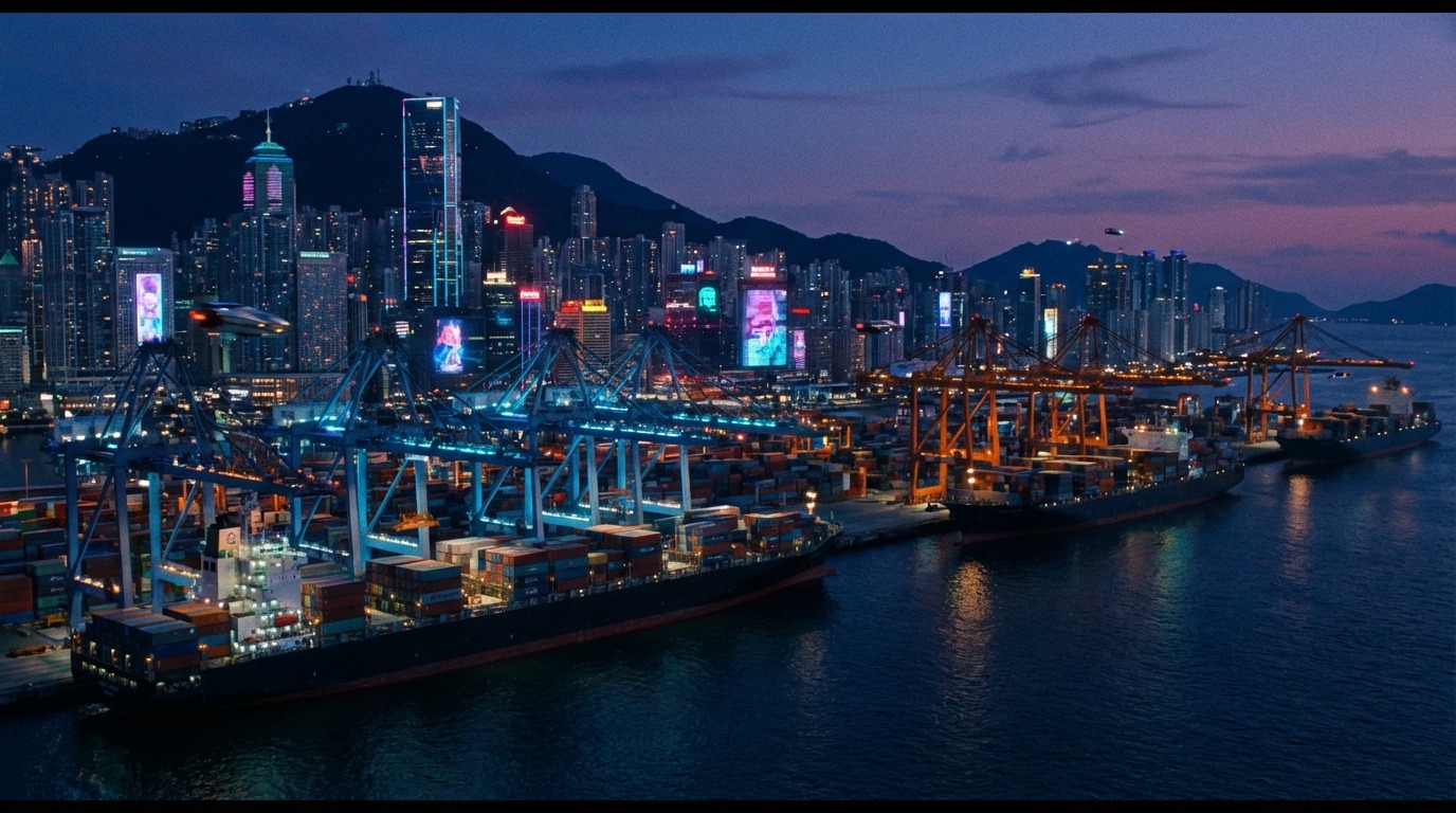 부산을 연상시키는 미래형 항구 도시