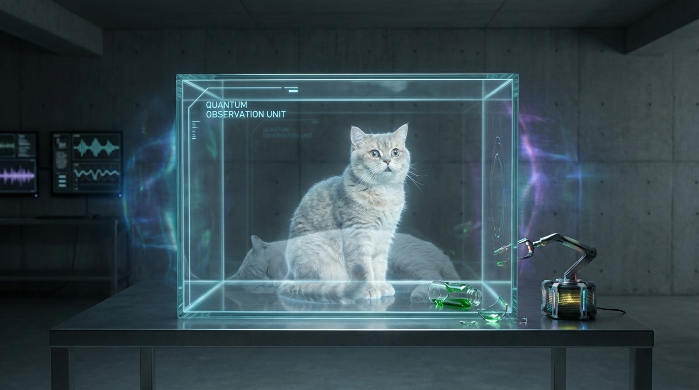 살아있고 동시에 죽어있는 기묘한 상태의 슈뢰딩거 고양이