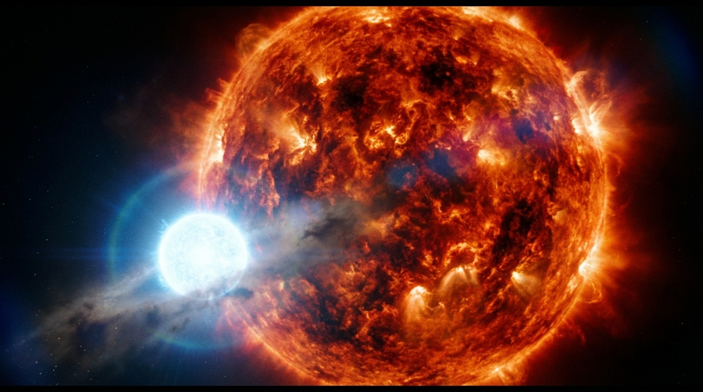 초고속 셔터로 베텔게우스 옆 동반성 시와라를 포착하는 알로페케 카메라 기술 이미지